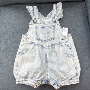 Baby Gap Denim Overalls with Ruffle Trim